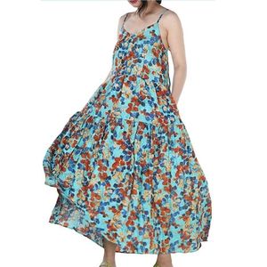 Women's dress bohemian floral print dress long